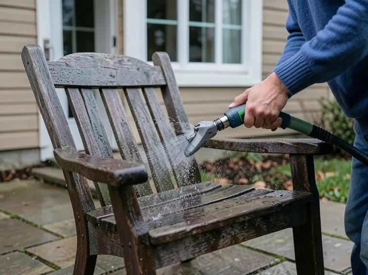 Pulizia mobili da giardino
