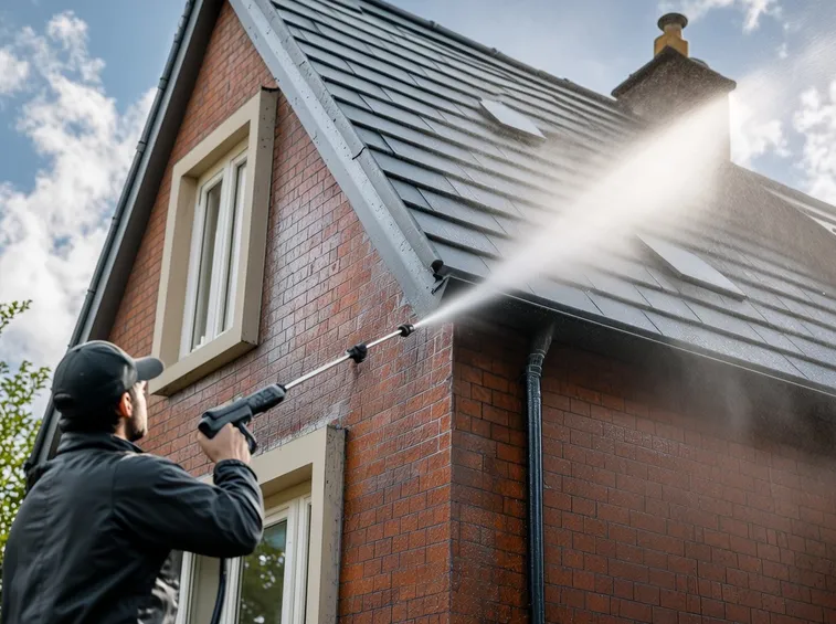Pulire l'esterno della casa con l'idropulitrice