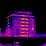 Immagine termografica di un palazzo