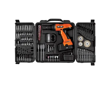 Trapano a batteria con accessori