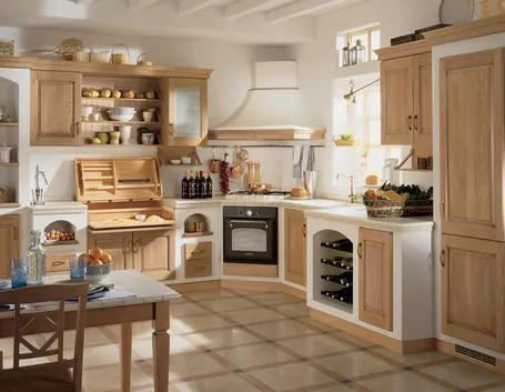 Cappa in muratura e legno