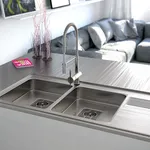 Lavello in acciaio inox doppia vasca