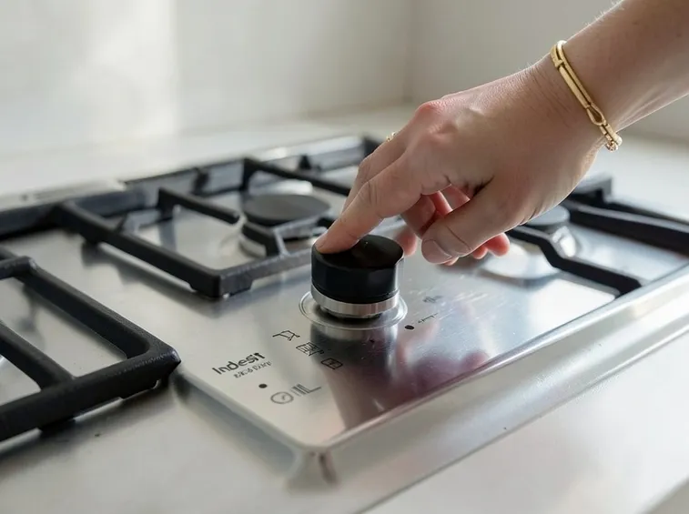 Accensione elettronica a manopola, piano cottura in acciaio Indesit