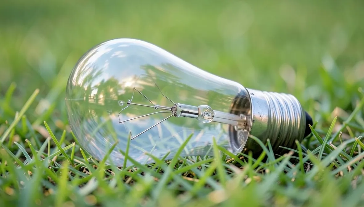 Lampadina sull'erba