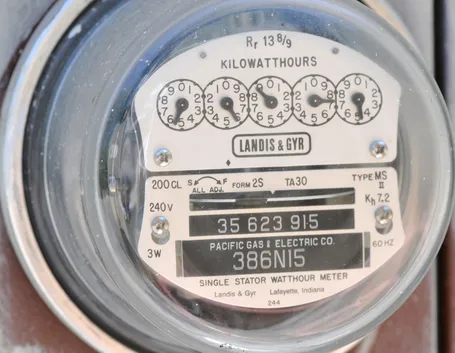Conto energia, un vecchio contatore elettrico