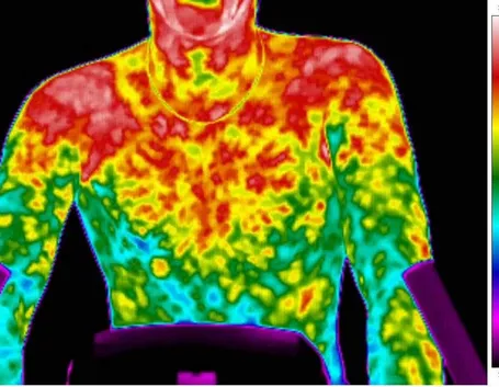 Termogramma con temperature relative