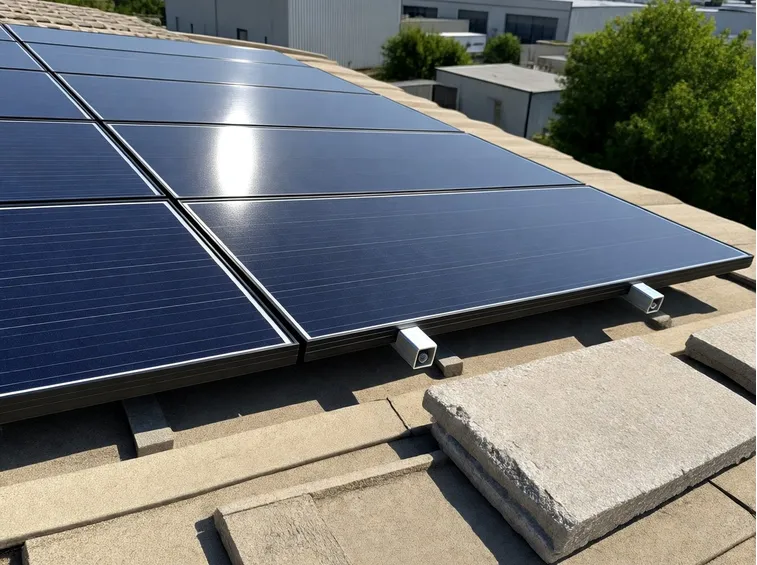 Pannelli fotovoltaici che alimentano climatizzatori
