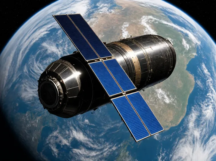 Una sonda spaziale alimentata da pannelli solari