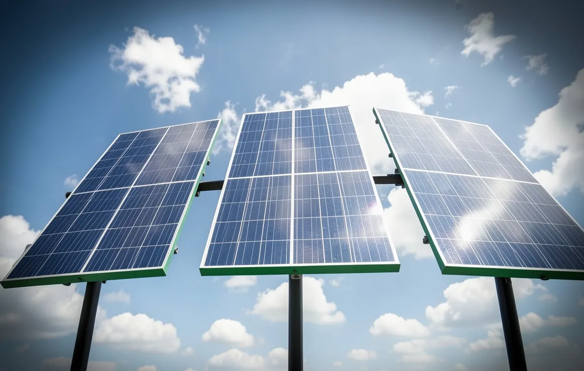 Grandi pannelli per sfruttare l'effetto fotovoltaico