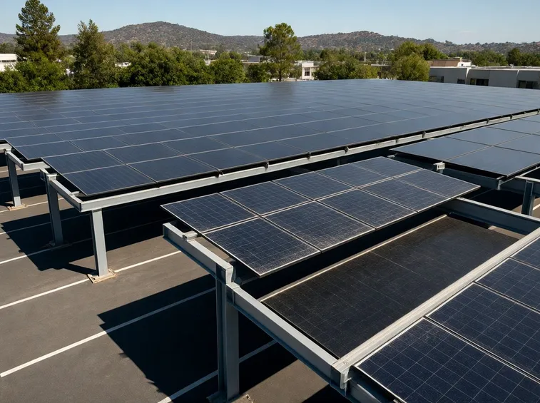 Pannelli fotovoltaici per il parcheggio