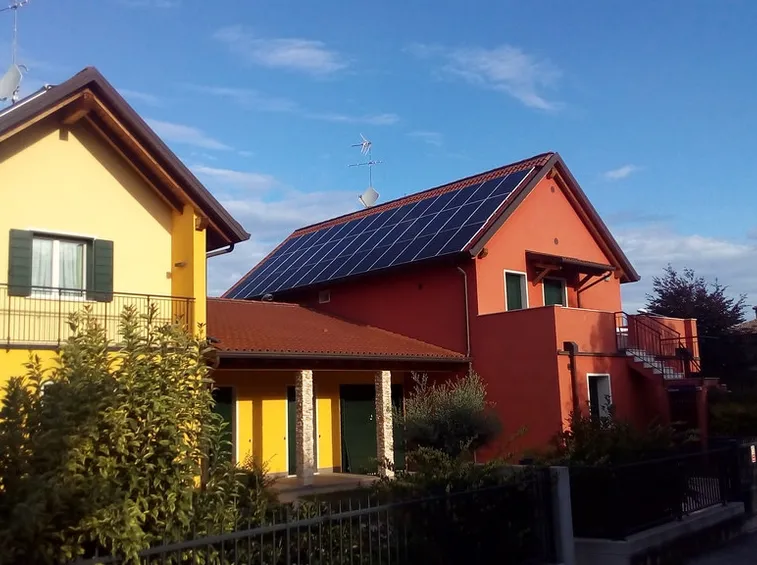 Tetto pannello solare
