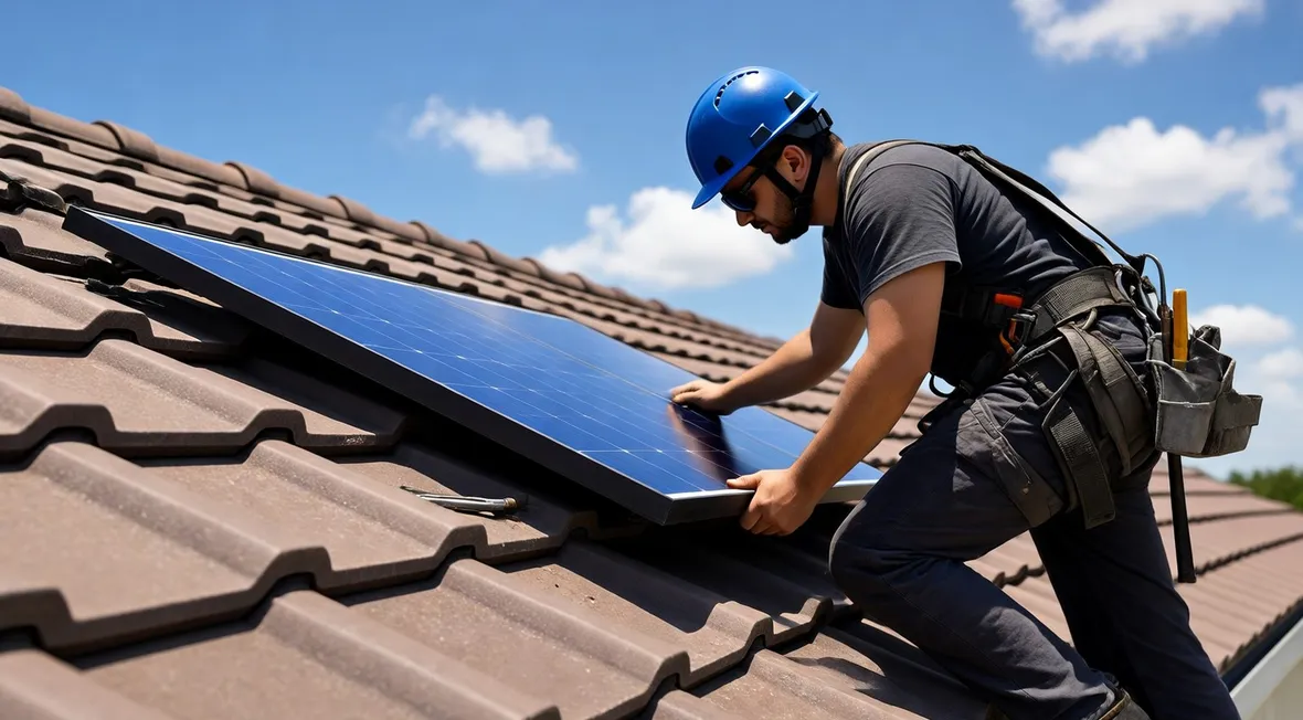Installazione pannello solare