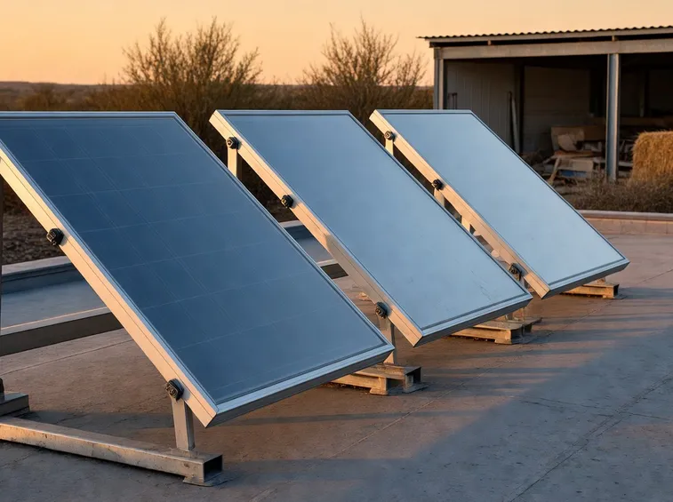 Fissaggio pannelli fotovoltaici su piano non inclinato