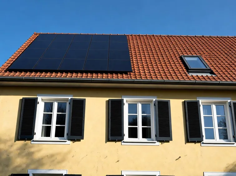 Casa con impianto fotovoltaico