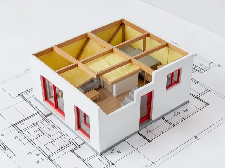 Modello di casa ecosostenibile