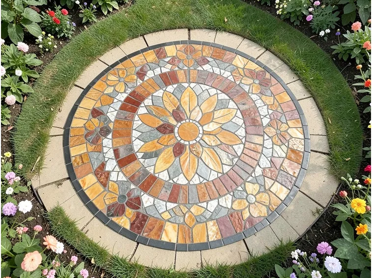Il mosaico in giardino