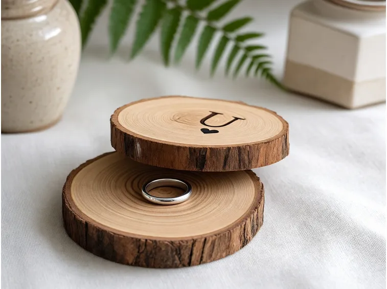 Portagioie in legno per anelli