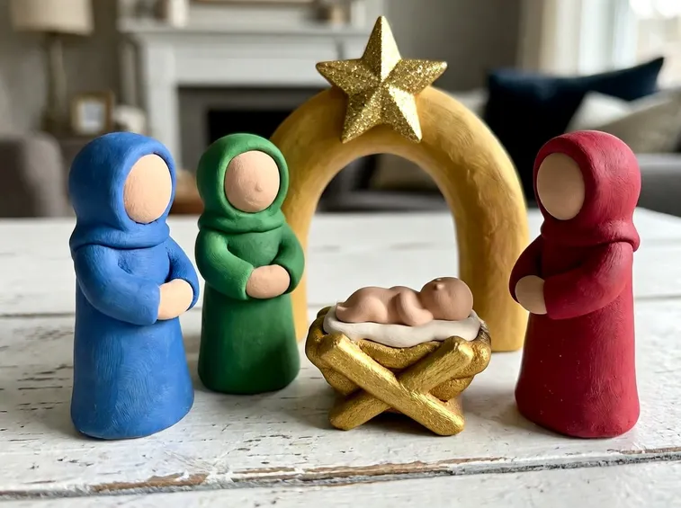 Un presepe realizzato da un bambino