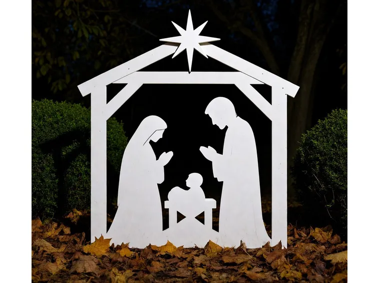 Presepe fai da te all'aperto