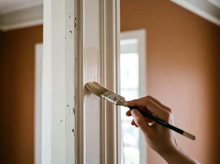 Verniciatura cornice porta