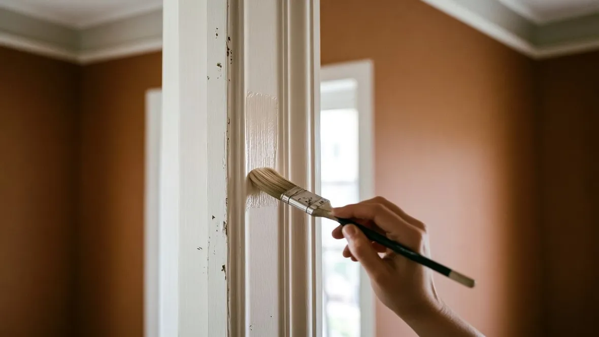 Verniciatura cornice porta