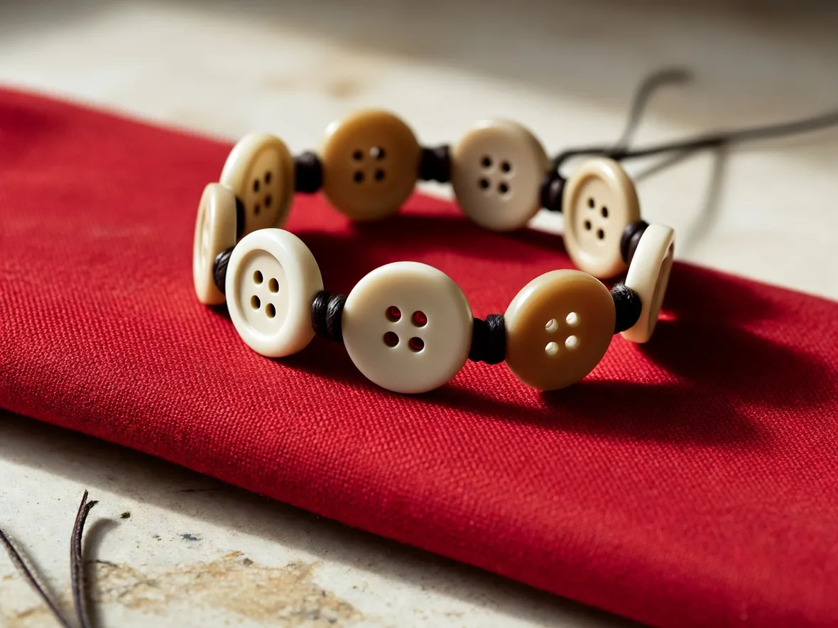 bracciale realizzato con bottoni