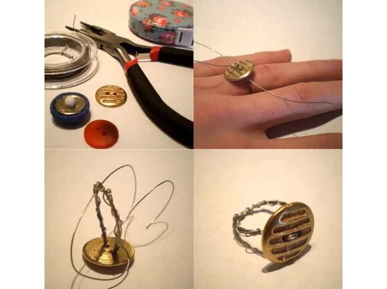 Anello bottoni colorati