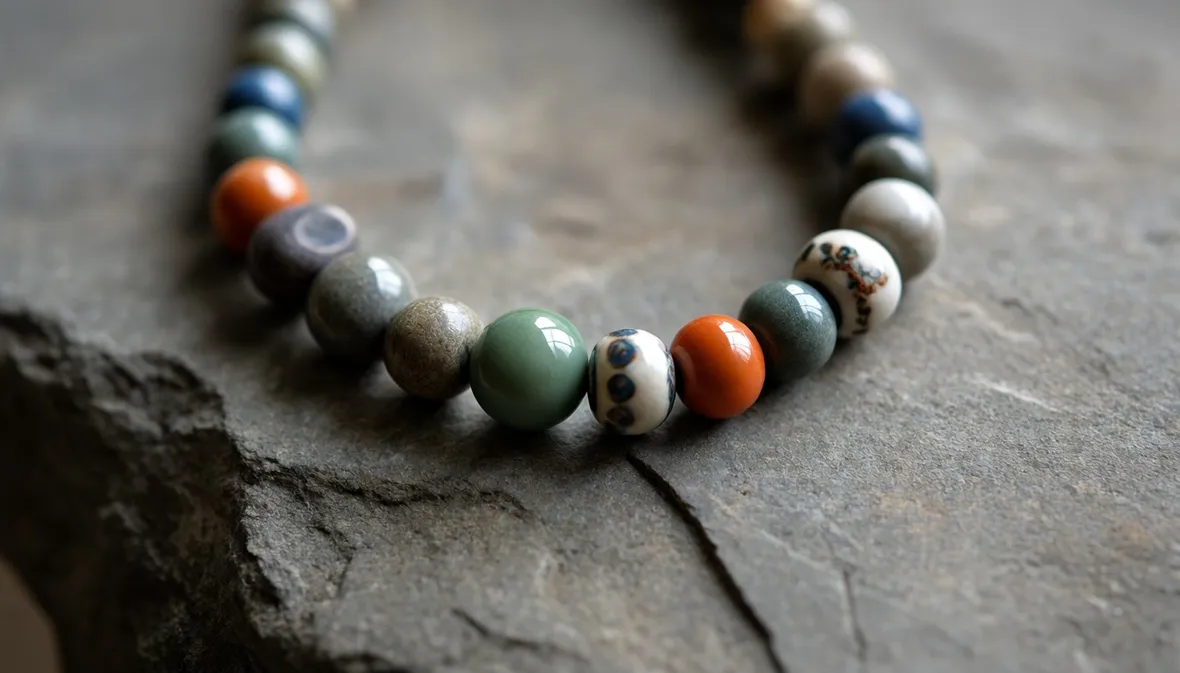Collana con perline diverse