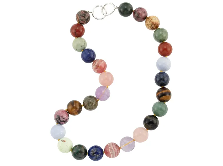 Collana perle pietra