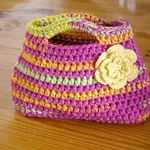Borsa uncinetto a fiori