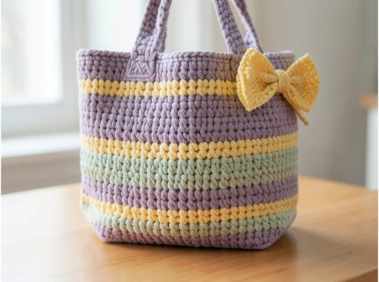 Borsa uncinetto a fiori