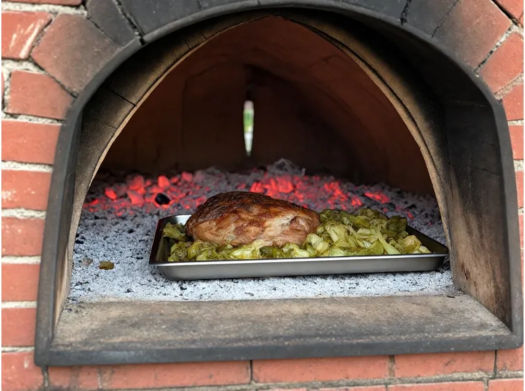 Carne cotta a legna