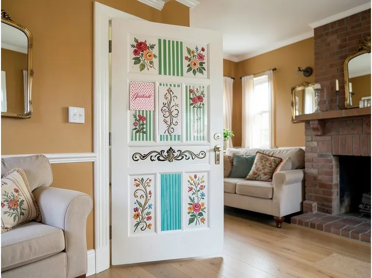 Esempio di porta decorata