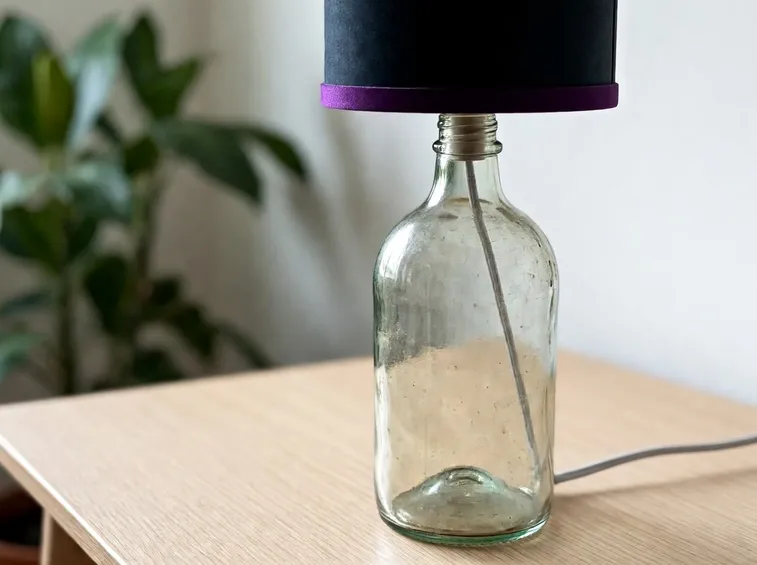 Lampada bottiglia di vetro