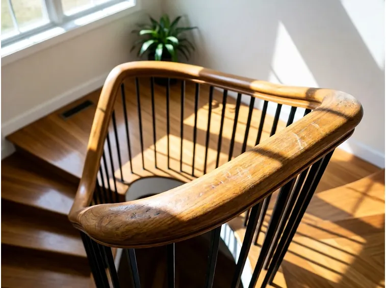 Corrimano legno iroko