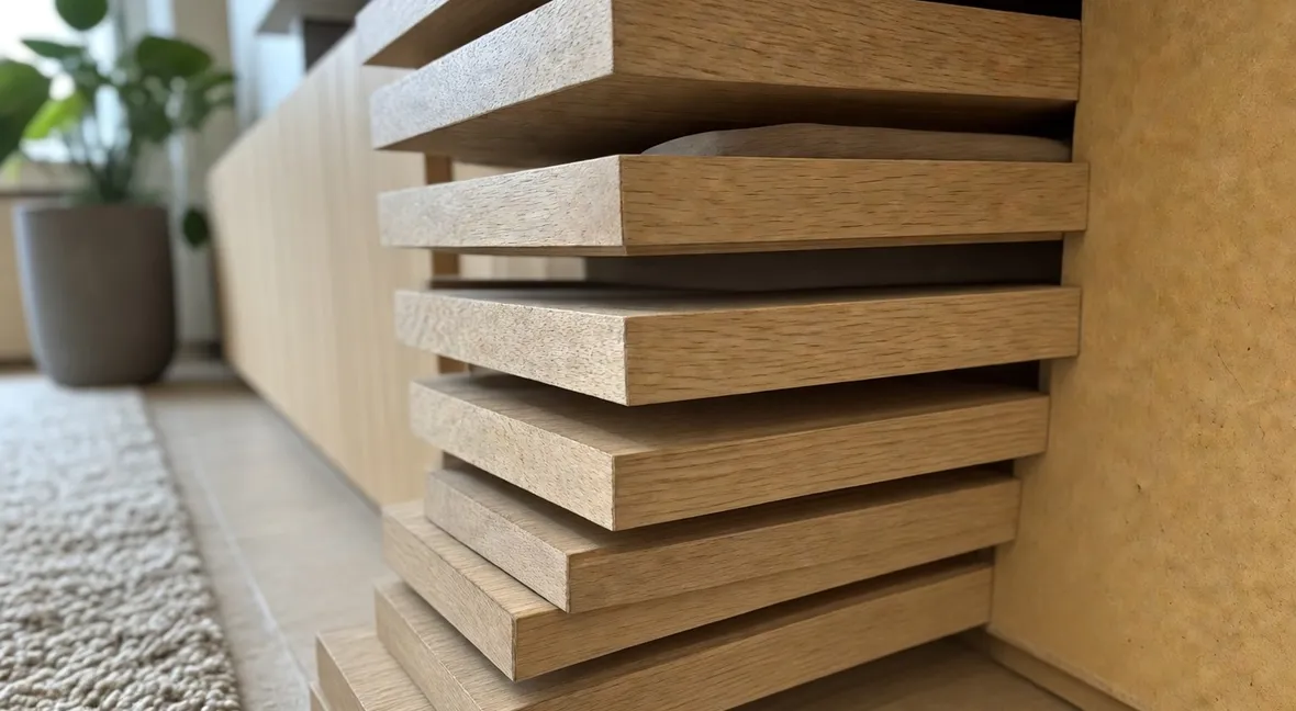 Esempio di listelli in legno