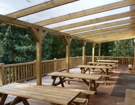 Veranda in legno classica