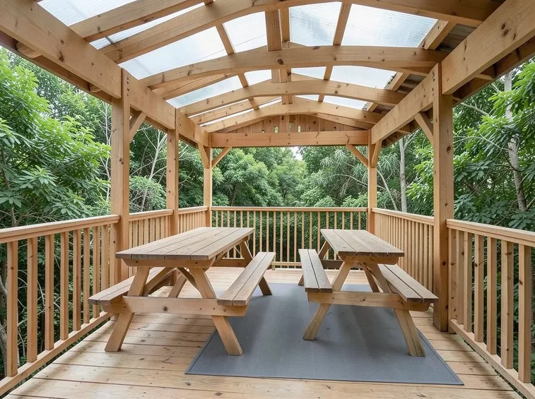Veranda in legno classica
