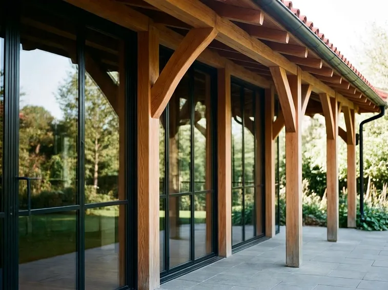 Veranda in legno classica