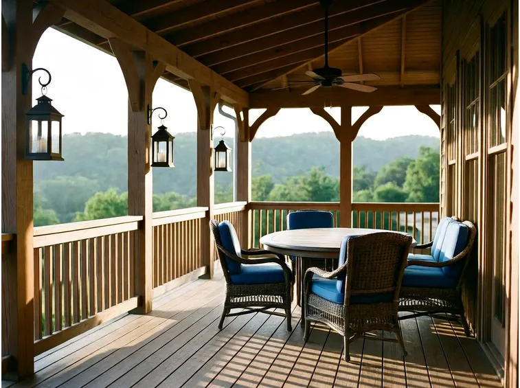 Veranda in legno classica