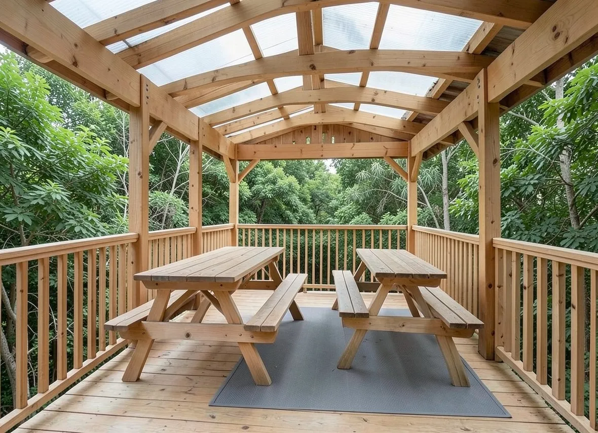 Veranda in legno classica