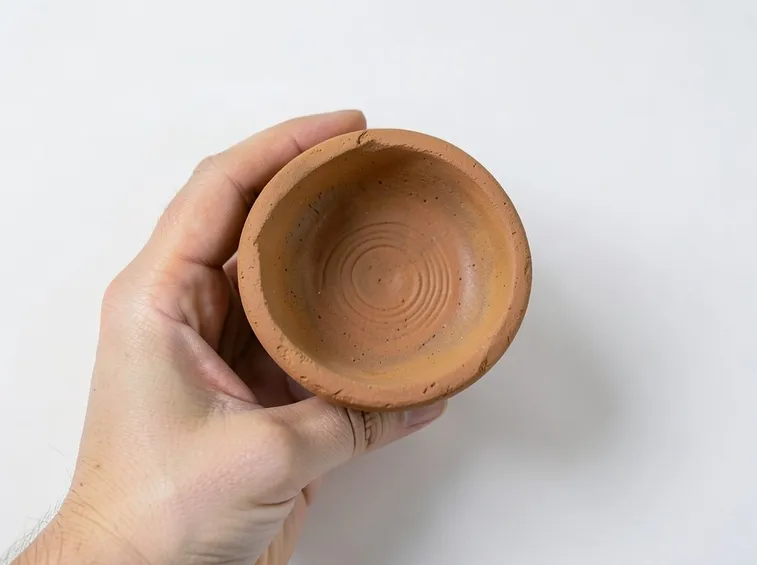 Portacenere in terracotta fatto a mano