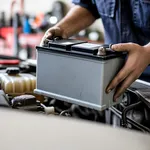 Estrazione di una batteria da un'auto