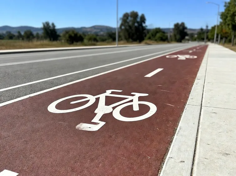 Asfalto pista ciclabile