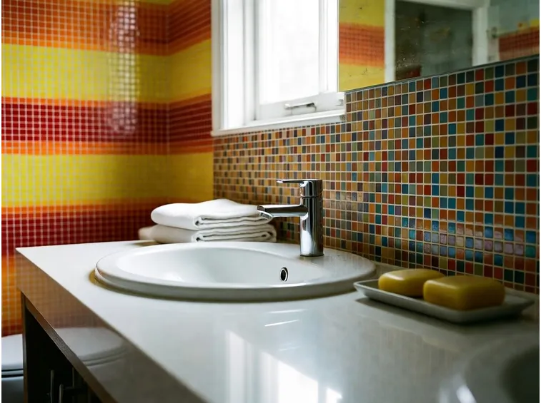 Bagno con mosaico