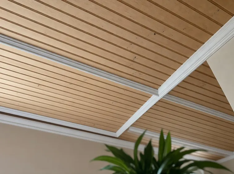 Montaggio perline legno su superficie