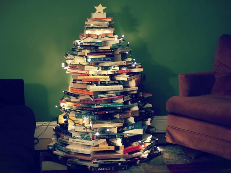 Albero di Natale con i libri