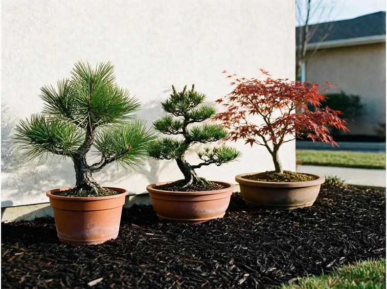 Dove sistemare i bonsai prima delle gelate: muro riparato, terra e luce