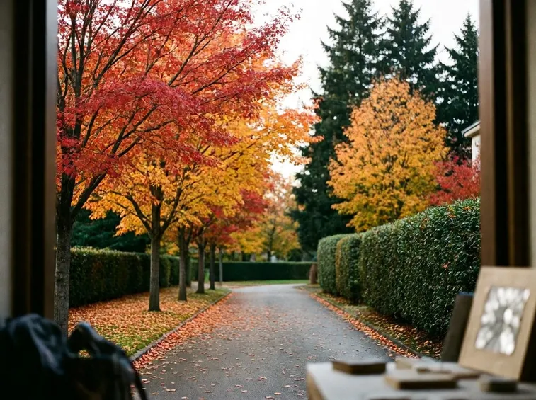 Alberi caducifoglie in autunno
