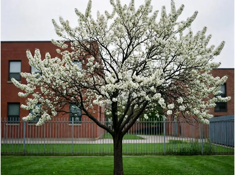 Esemplare fiorito di Pyrus calleryana